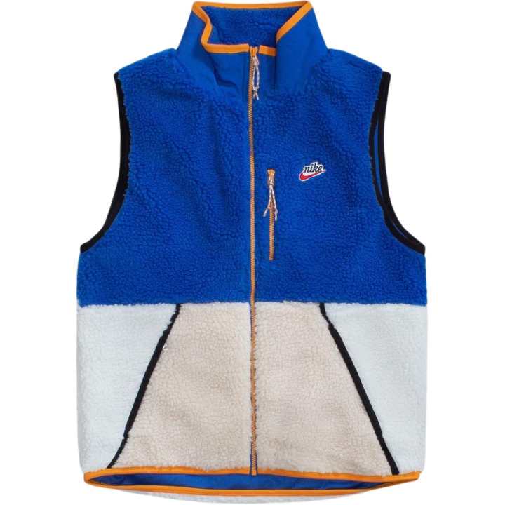 Nike Nike Vests Men's Blue Stand Collar Thickened And Fleece Lined Other