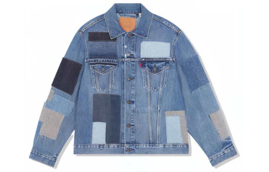 Levis Levis SS22 Patchwork Denim Jacket Men's Blue