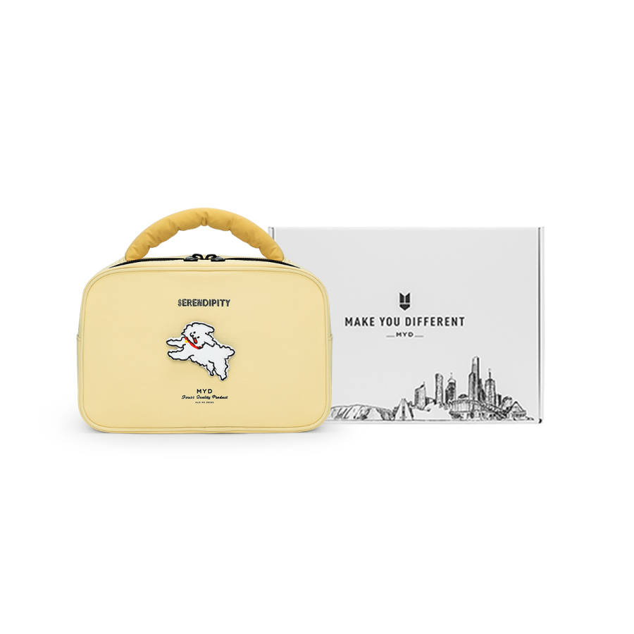 MYD Polyamide Storage Bag Handbag Makeup Bag Toiletry Bag Small Women's Naples Yellow