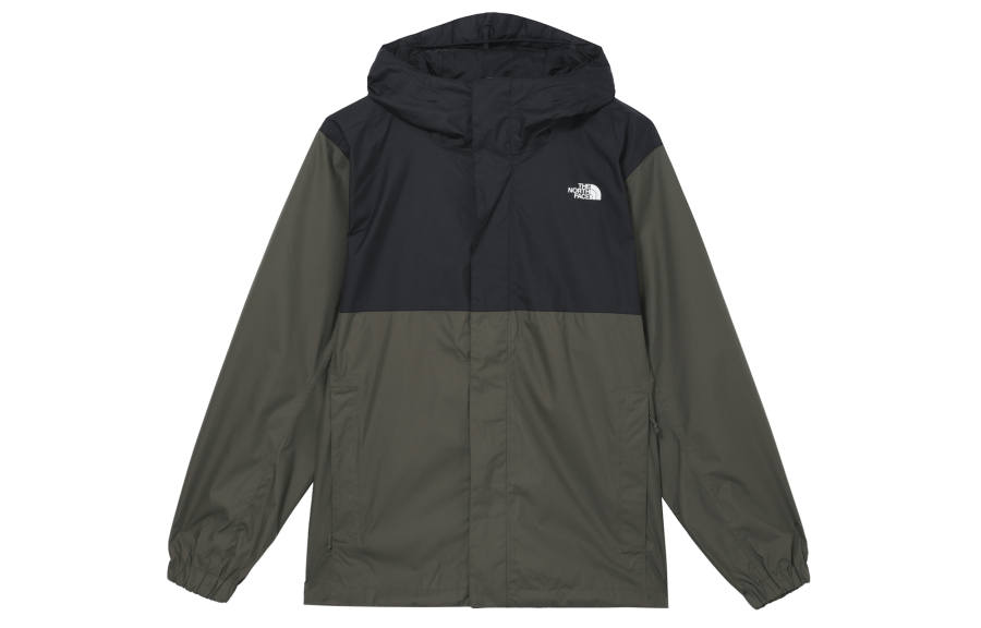 THE NORTH FACE Outdoor Hiking Waterproof, Windproof, And Breathable Windbreaker Jacket Men's Green