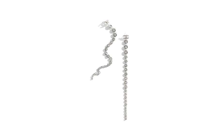 CHANEL Material On The Official Website Stud Earrings Women's Silver