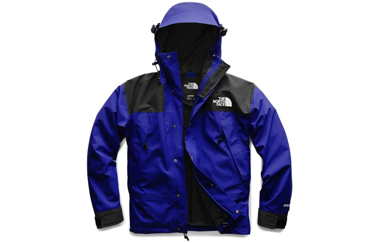 THE NORTH FACE 1990 Collection Windbreaker Jackets Men's Blue Hooded Moderate
