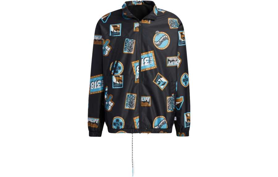 Adidas Neo Jackets Unisex Black Vintage Blue Lapel Moderate Other