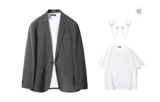 Minfinity Business Suits Unisex Suit Collar Moderate Business Suit