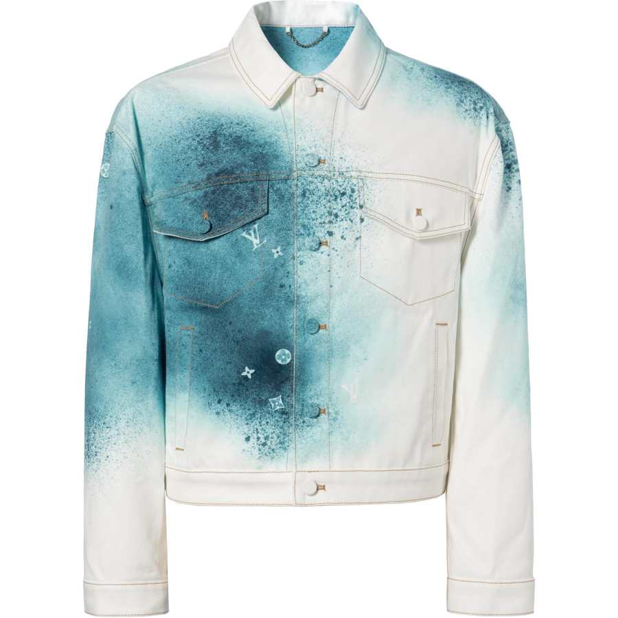 LOUIS VUITTON LOUIS VUITTON Pre Owned 20's Spray paint Denim Jacket