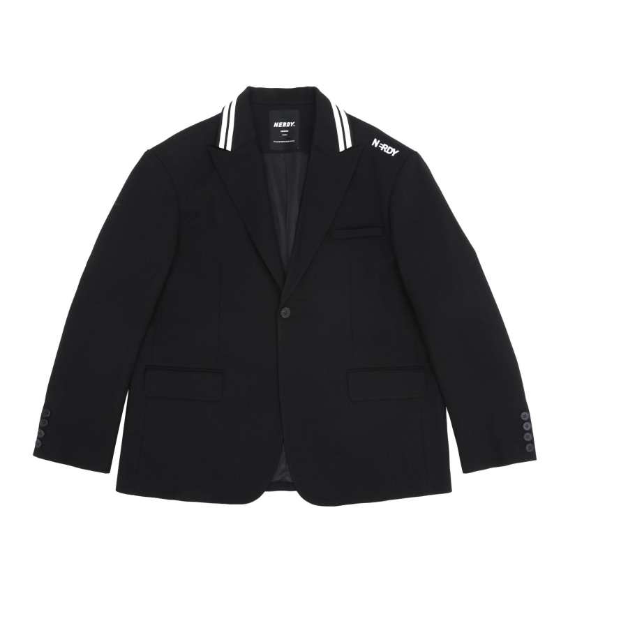 Nerdy Business Suits Unisex Black Suit Collar Moderate Business Suit