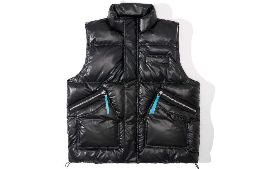 UNVESNO Vests Unisex Black Stand Collar Thickened Other