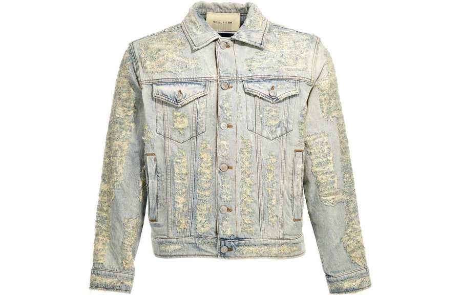1017 ALYX 9SM Distressed Long Sleeved Denim Jacket
