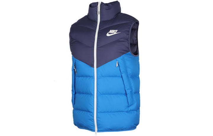 Nike Nike Down Vests Men's Blue Collarless Moderate Urban Techwear