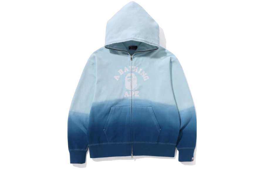 A BATHING APE Bape College Gradation Relaxed Fit Full Zip Hoodie
