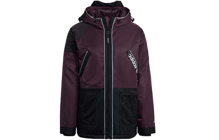 Adidas Originals Down Jackets Men's Bright Pink Red Fluorescent Hooded Moderate Other