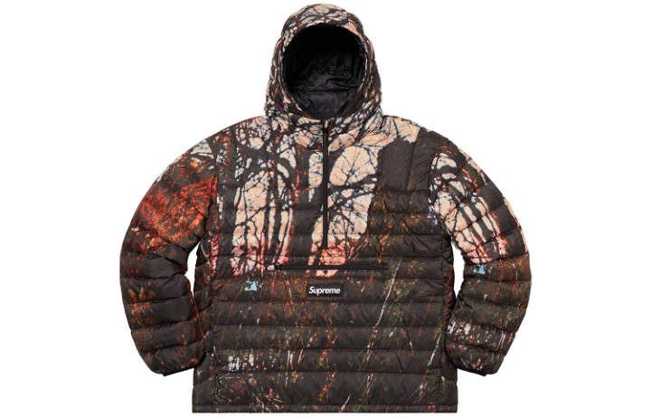 Supreme Supreme Micro Down Half Zip Hooded Pullover
