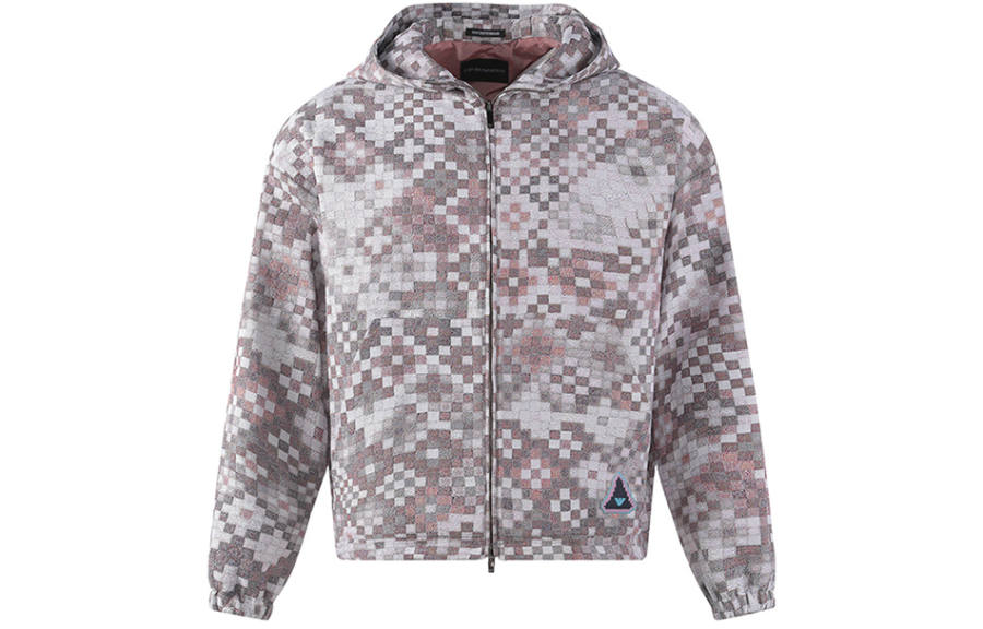 EMPORIO ARMANI Jackets Men's White Gray Multicolor Hooded Moderate Other