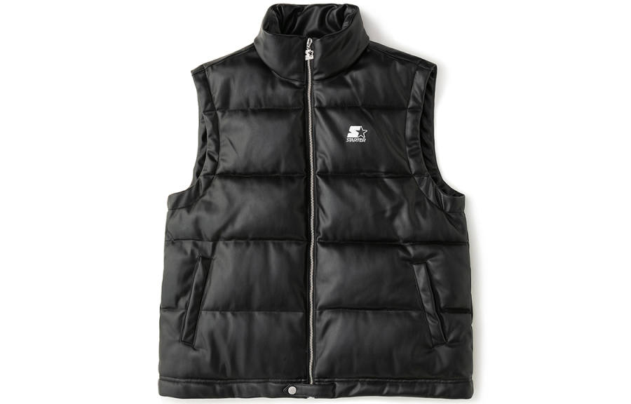 STARTER STARTER Vests Men's Black Stand Collar Moderate Other