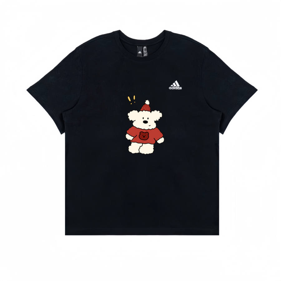 Adidas Adidas T Shirts Unisex Black Crew Neck Moderate Straight Fit