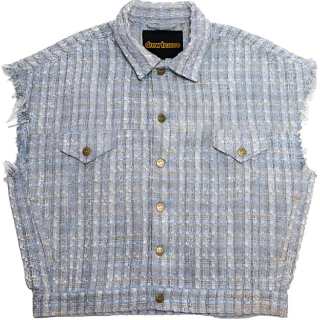 Drew house Crush Series Vests Unisex Blue Lapel Moderate Workwear