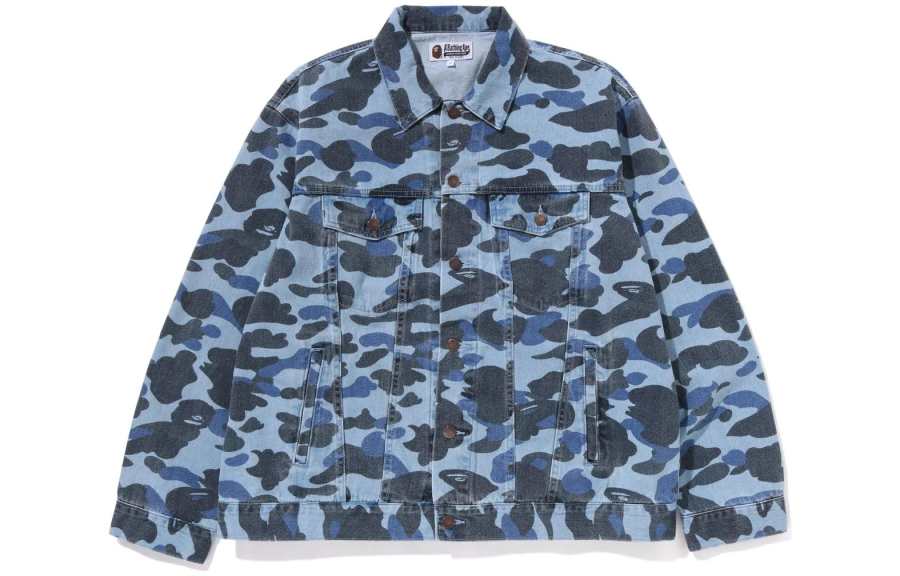 A BATHING APE Bape Color Camo Denim Jacket