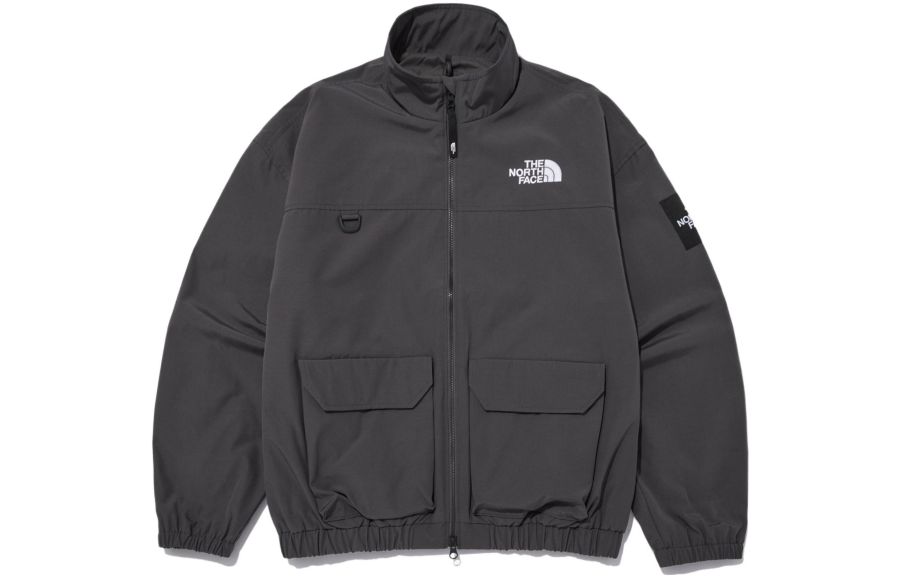 THE NORTH FACE Jackets Unisex Gray Stand Collar Moderate Workwear