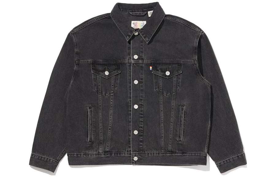 Levis Levis SS23 Jackets Men's Black Lapel Moderate Other