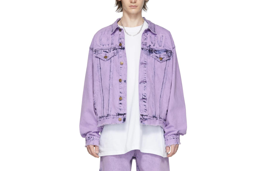 Drew House Letter Logo Series Denim Jacket Men's Purple