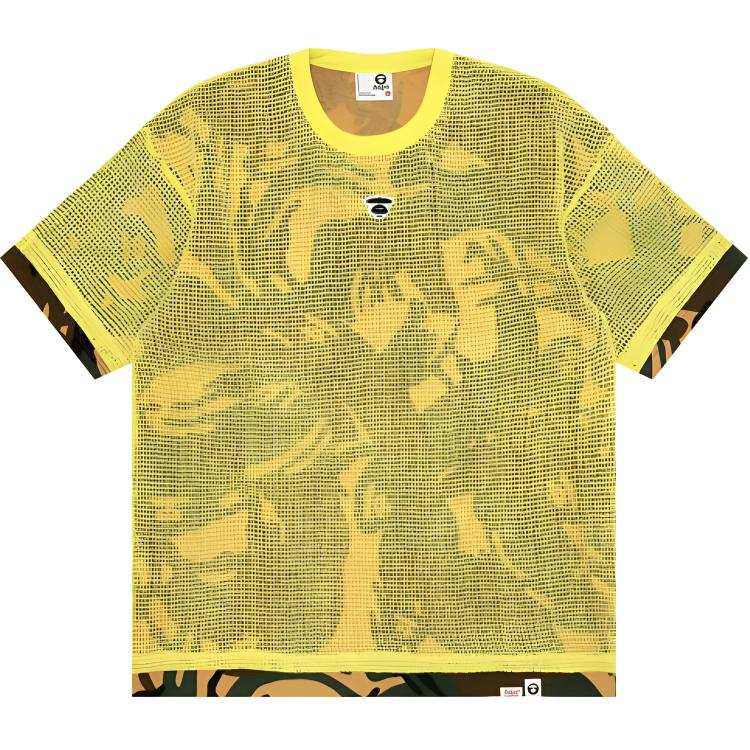 Aape T Shirts Unisex Army Green Crew Neck Moderate