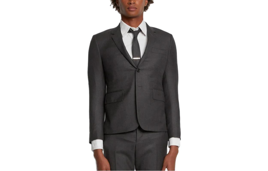 THOM BROWNE Thom Browne single-breasted wool blend blazer