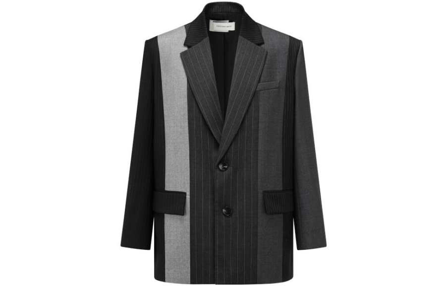 Feng Chen Wang Business Suits Men's Black Gray Color Suit Collar Moderate Business Suit