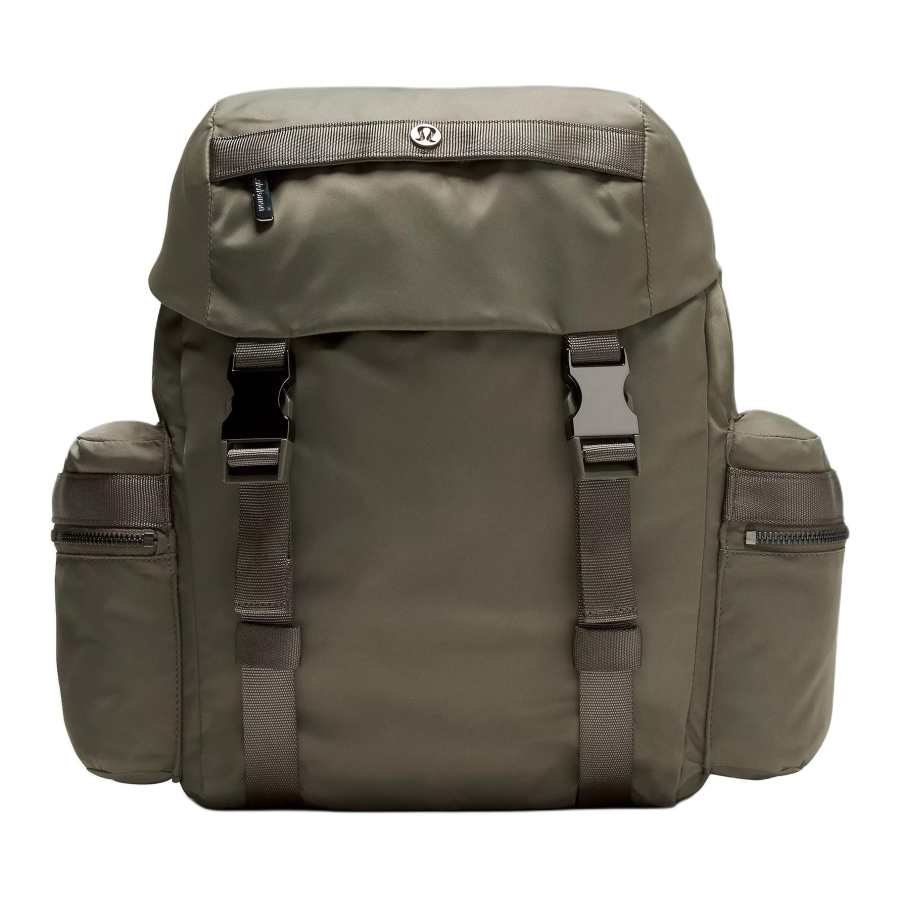 Lululemon Wunderlust Nylon Backpack Mini Unisex Army Green & Gunmetal Copper