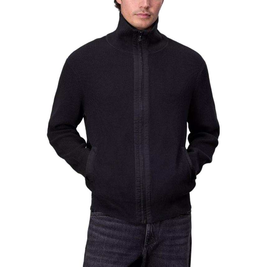 RAG&BONE Knitwear Men's Black Stand Collar Moderate