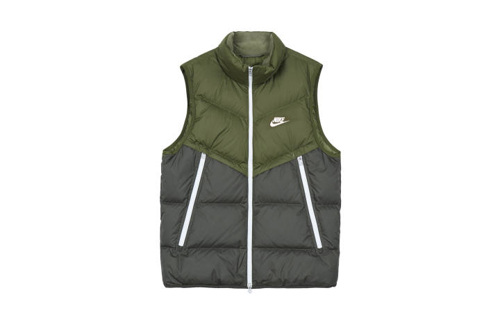 Nike Nike Down Vests Men's Green Stand Collar Moderate Other
