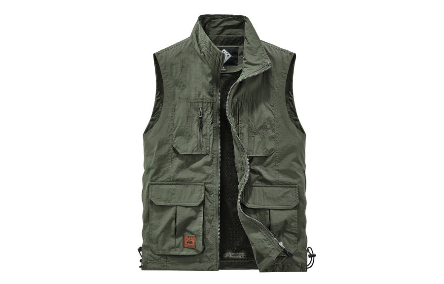 JEEP SPIRIT Vests Men's Stand Collar Moderate Workwear