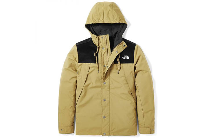 THE NORTH FACE Outdoor Hiking Waterproof Windproof Windbreaker Jacket Unisex Khaki