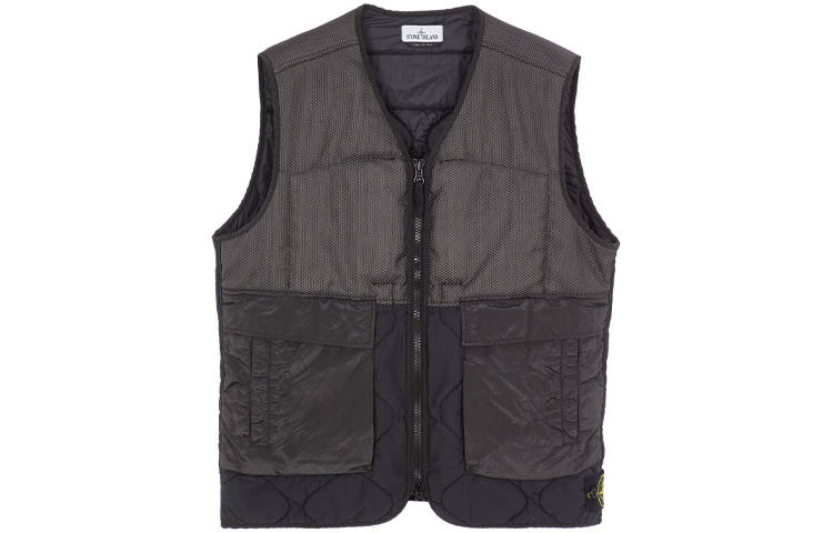 STONE ISLAND Vests Unisex Black V Neck Moderate Other