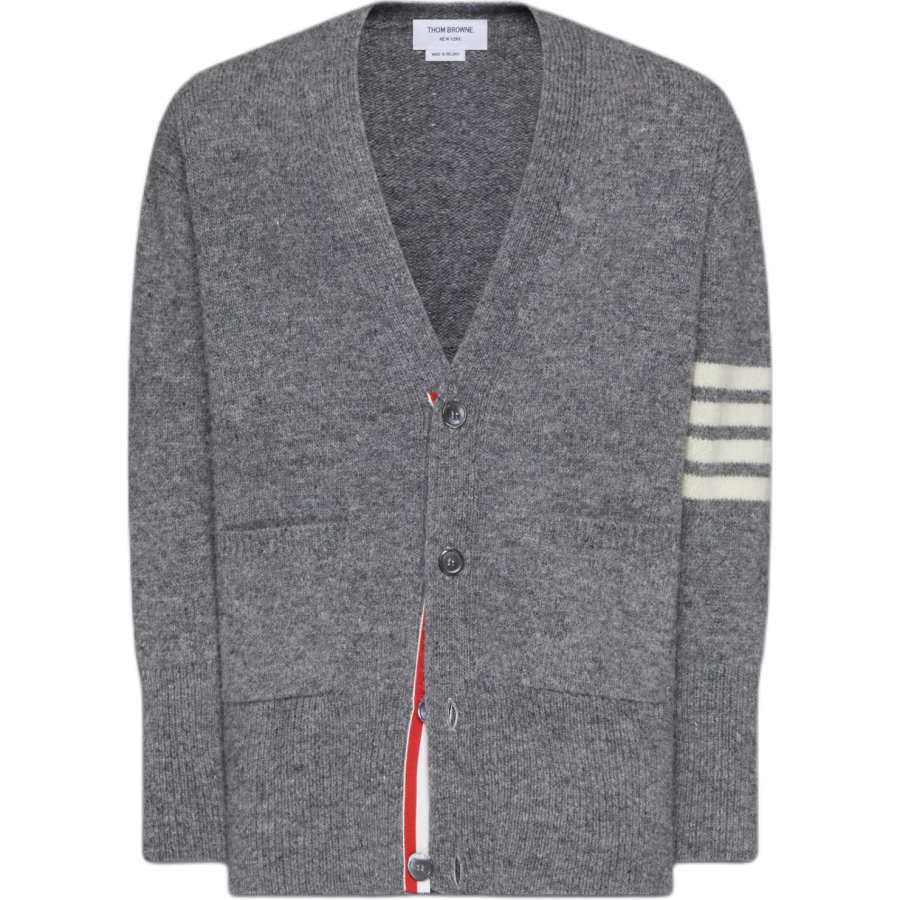 THOM BROWNE Thom Browne 4-Bar mélange wool cardigan