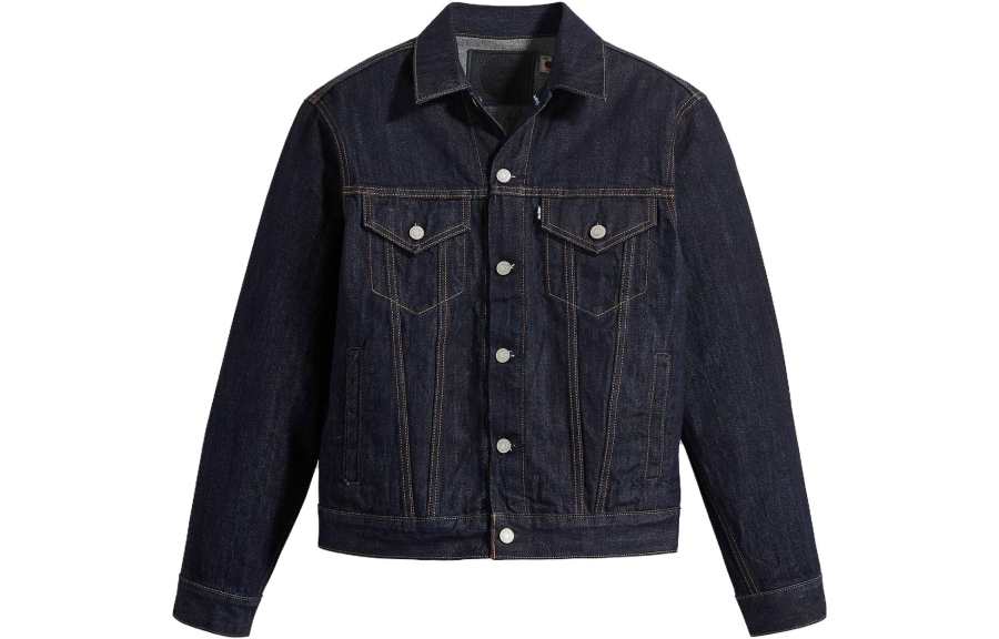 Levis Levis Jackets Men's Dark Blue Lapel Moderate Other