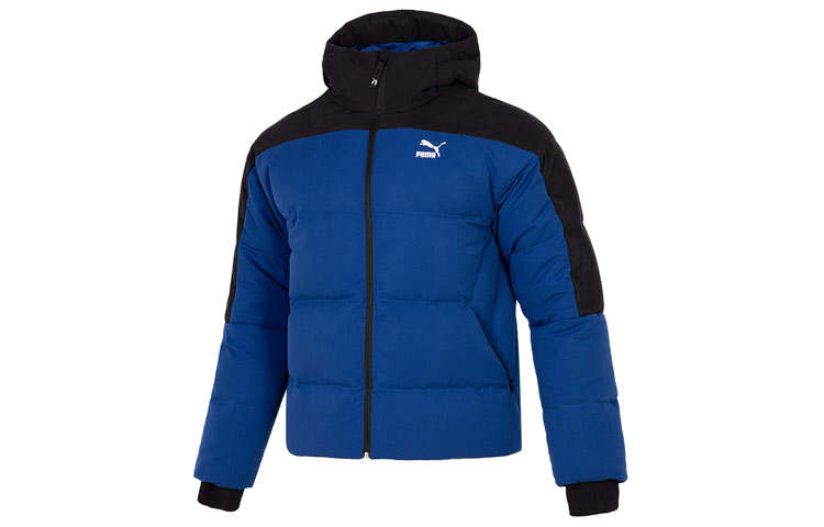 PUMA PUMA Winterized Down Jackets Men's Blue Hooded Moderate Other
