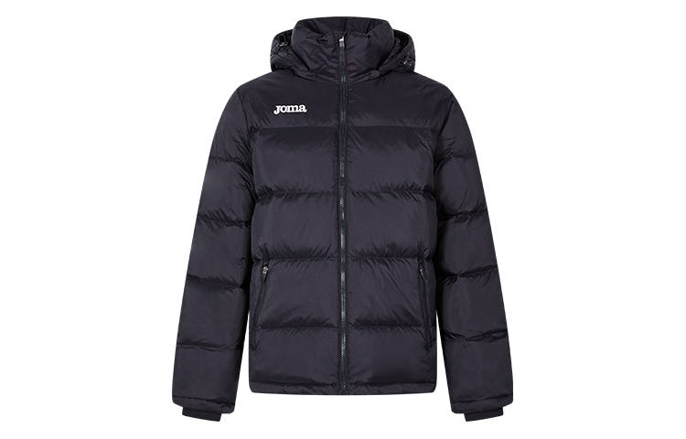 Joma Joma Solid Color Hooded Down Jacket Men's Black