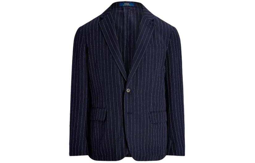 Polo Ralph Lauren Polo Soft Modern Pinstripe Twill Jacket Business Suit Men's Dark Blue