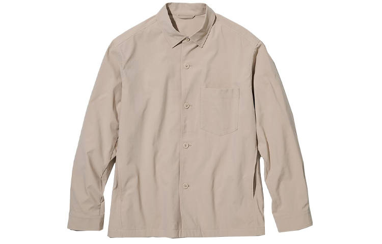 UNIQLO Jackets Men's Beige Lapel Moderate Other