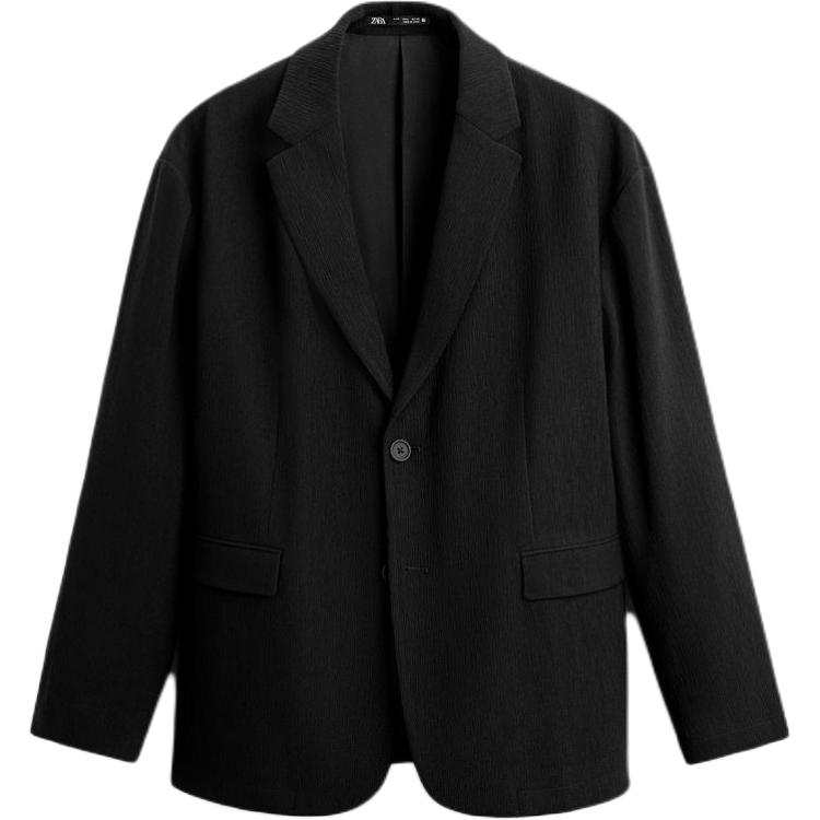 ZARA Business Suits Men's Black Suit Collar Moderate Business Suit