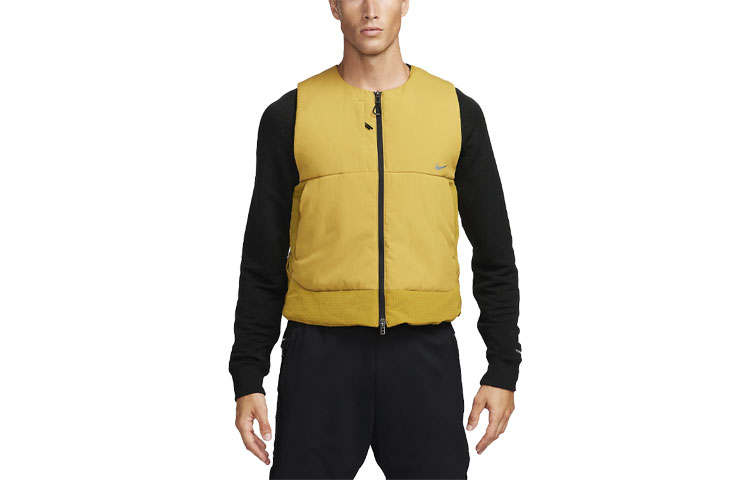 Nike Nike THERMA FIT ADV Vests Men's Yellow Crew Neck Moderate Other