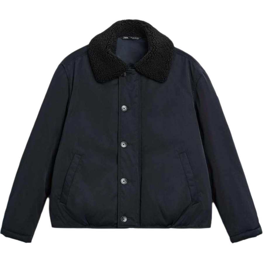ZARA ZARA Puffer Jacket Men's Sea Blue