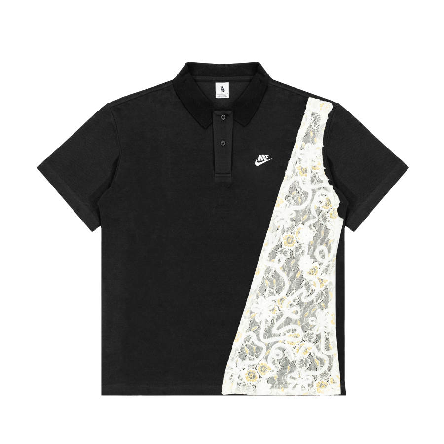 Nike Nike T Shirts Unisex Black Polo Collar Moderate Straight Fit
