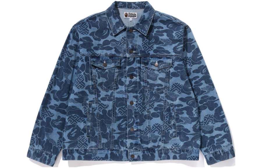 A BATHING APE A BATHING APE SS24 Denim Jacket Unisex Marine Blue
