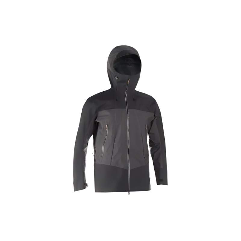 DECATHLON Waterproof And Breathable Abrasion Resistant Windbreaker Jacket Men's Carbon Gray/Black