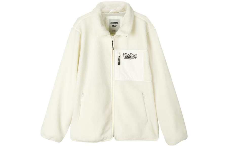 Skechers Sports Life Collection Jackets Unisex Marshmallow White/0074 Stand Collar Thickened Other