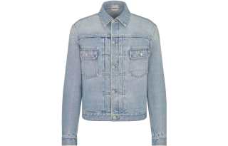 DIOR FW23 Denim Jacket Men's Light Blue