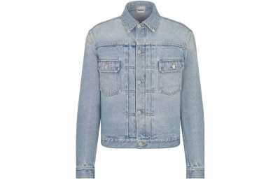 DIOR FW23 Denim Jacket Men's Light Blue