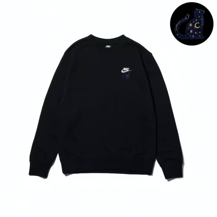 Nike Nike Sweatshirts Unisex Black Crew Neck Moderate Regular