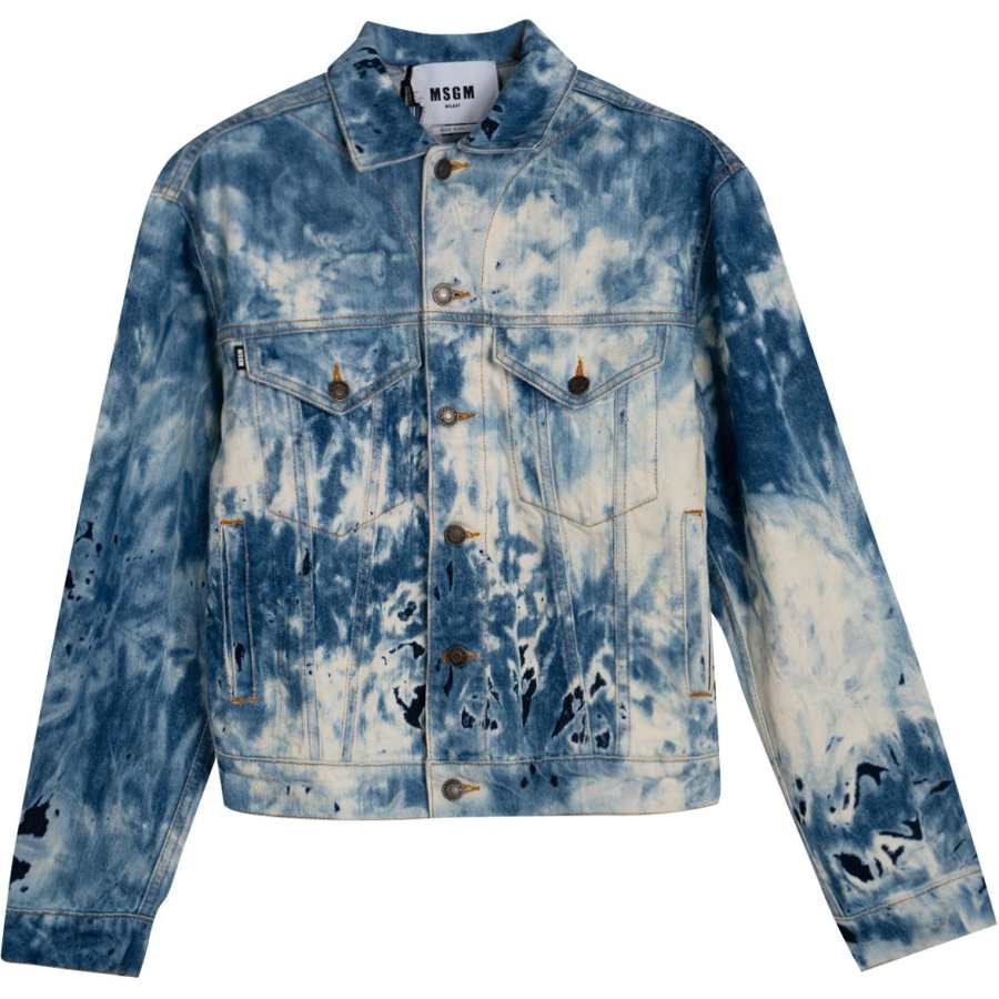 MSGM MSGM Denim Jackets Men's Blue Lapel Moderate Other